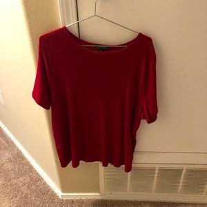 Lauren Ralph Lauren red short sleeve top